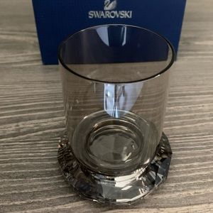 Set of 2 - Silver Swarovski Candle Holders